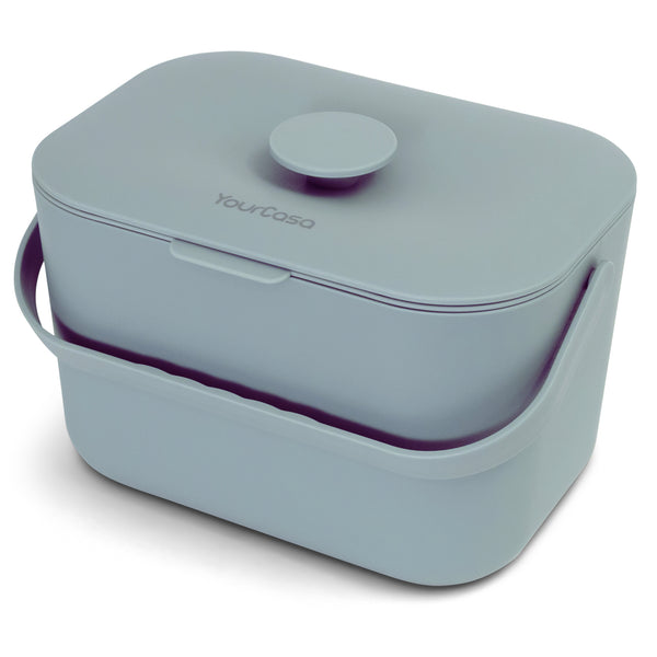 YourCasa® Poubelle à déchets organiques Cuisine Poubelle à compost 4L Cuisine pour le quotidien Conteneur à déchets organiques - Passe au lave-vaisselle - Anti-odeur - Tamis amovible - Petite poubelle à déchets organiques avec couvercle
