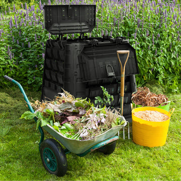 YourCasa Komposter für den Garten [EcoFusion] - 450 Liter Fassungsvermögen