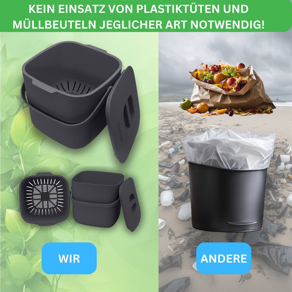 Bac à compost YourCasa® - 7L - pour les déchets organiques quotidiens dans la cuisine