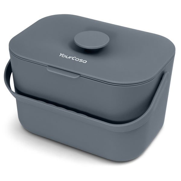 YourCasa® Poubelle à déchets organiques Cuisine Poubelle à compost 4L Cuisine pour le quotidien Conteneur à déchets organiques - Passe au lave-vaisselle - Anti-odeur - Tamis amovible - Petite poubelle à déchets organiques avec couvercle