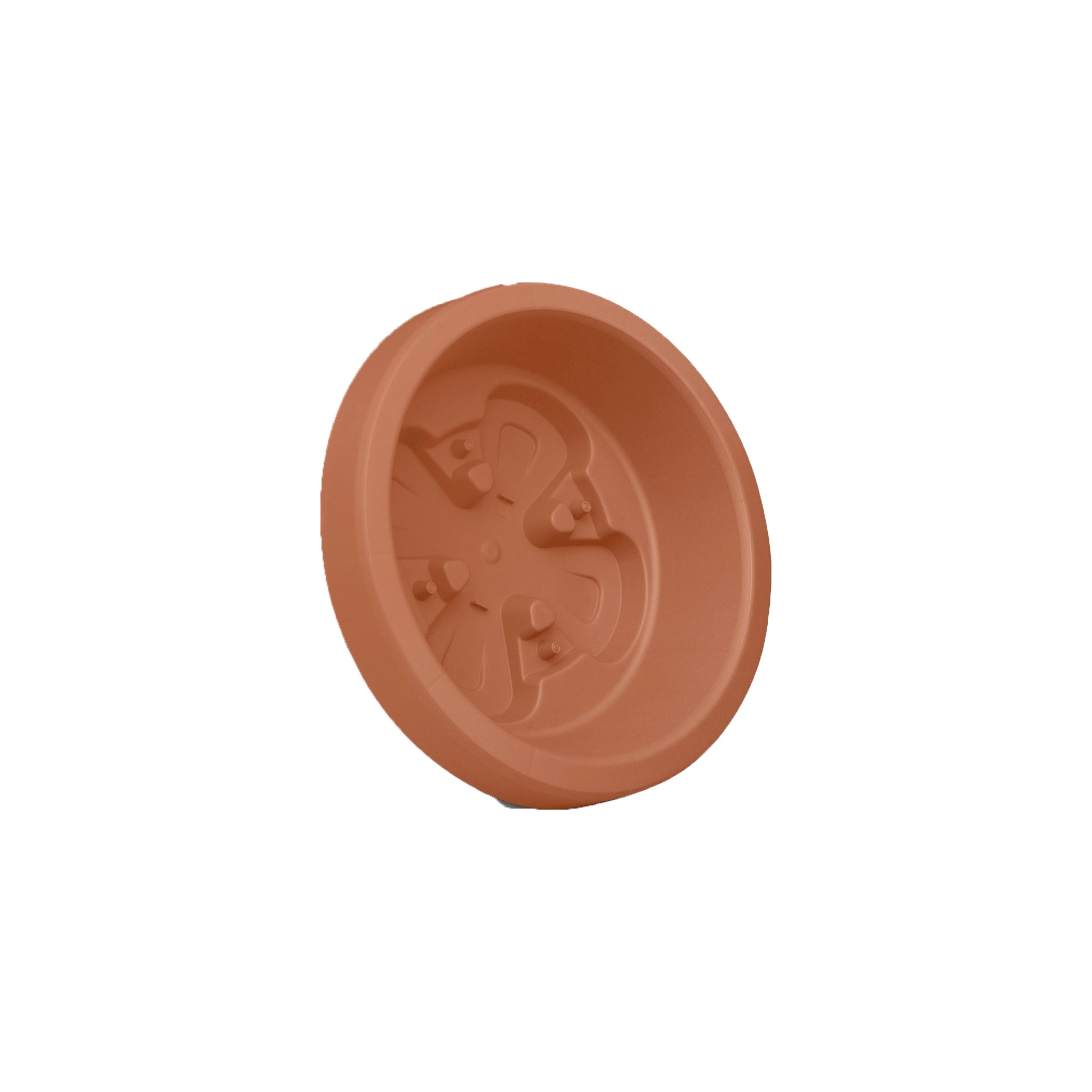 Ein Bild eines grauen Kunststoffknopfes auf weißem Hintergrund für einen Ersatzdeckel Regentonnen Wave (240L) und Decore (230L) von yourcasa-de.