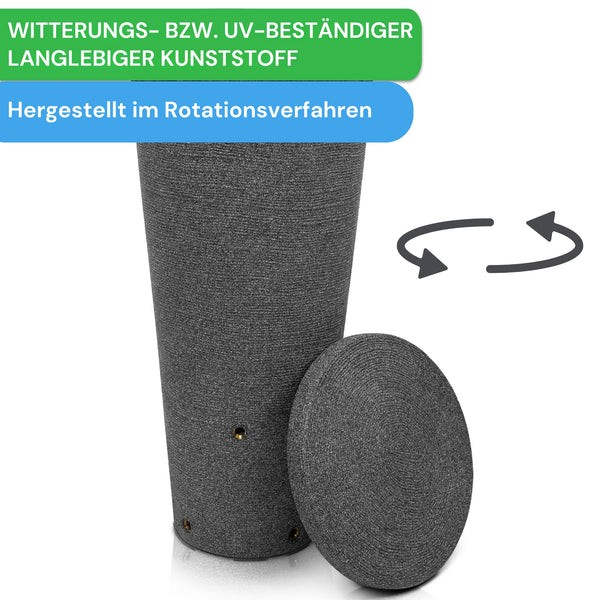 YourCasa Regentonne 120 Liter [Tubo Tank] - Frostsicher & UV-beständig