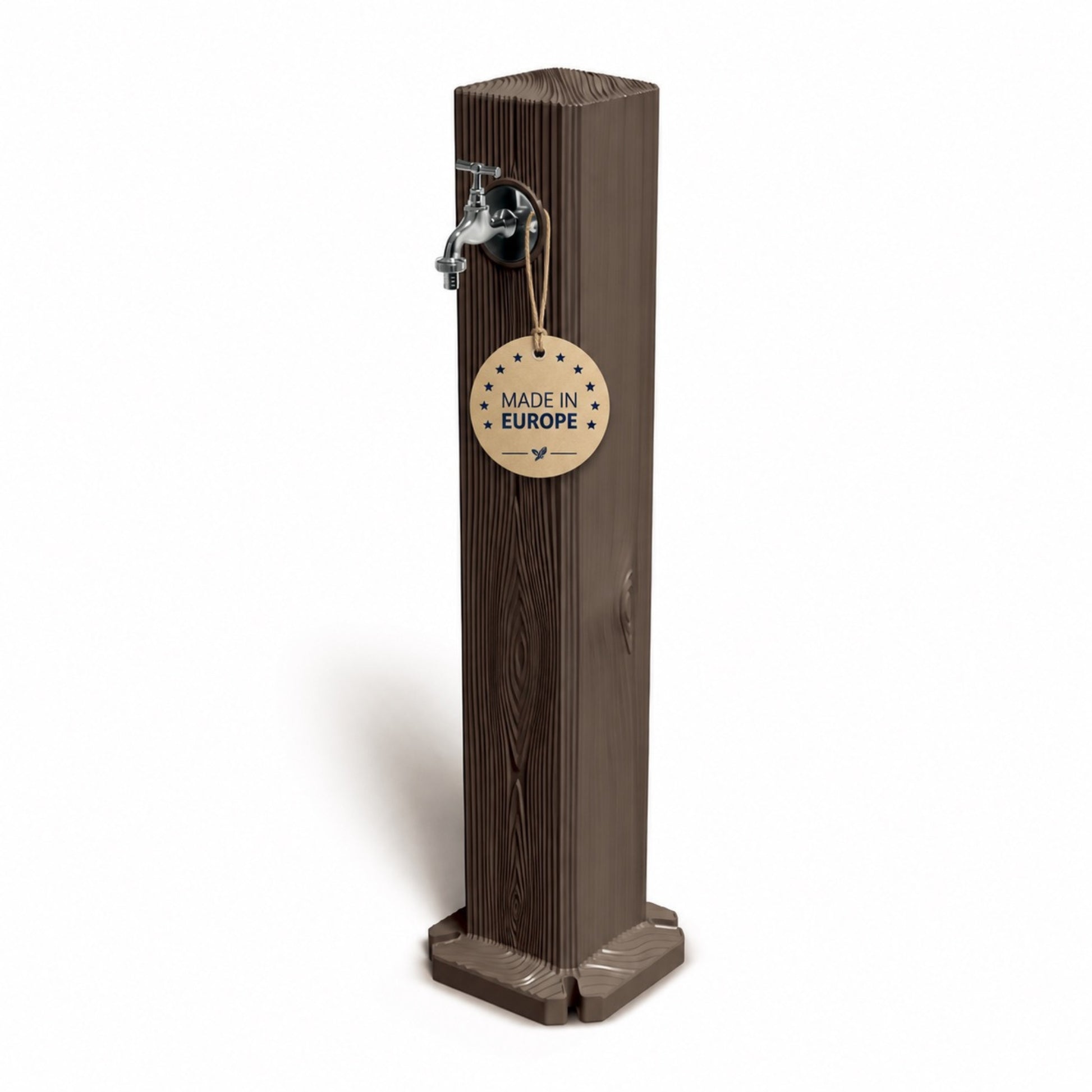 YourCasa Timberline Wassersäule Garten Braun Holzoptik