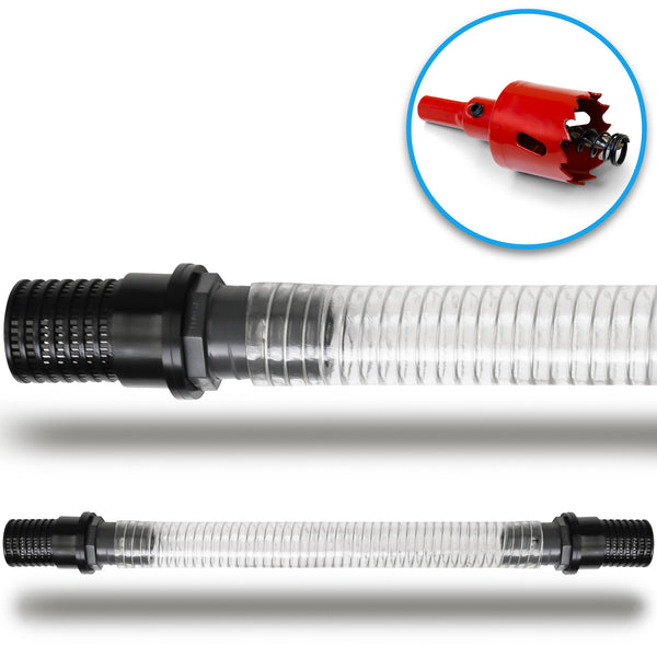 Regentonnen Verbinder Set 32mm inklusive Kronbohrer & Tankdurchführung