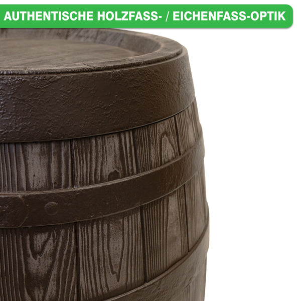 YourCasa Regentonne 250/430 Liter [Barrel] - Eichenfassoptik