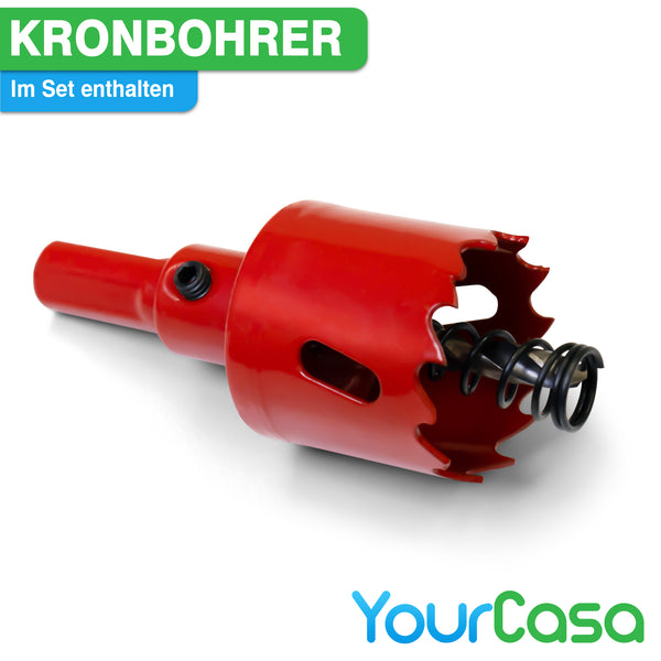 Regentonnen Verbinder Set 32mm inklusive Kronbohrer & Tankdurchführung
