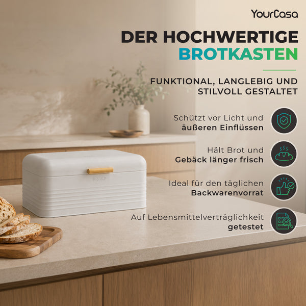 Skani Brotkasten Metall Retro Bambus – YourCasa