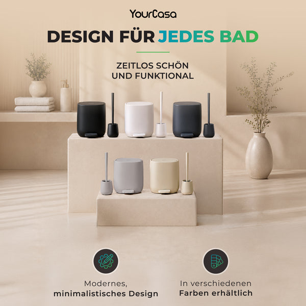 YourCasa Bad-Set in verschiedenen Farben schwarz weiß grau beige