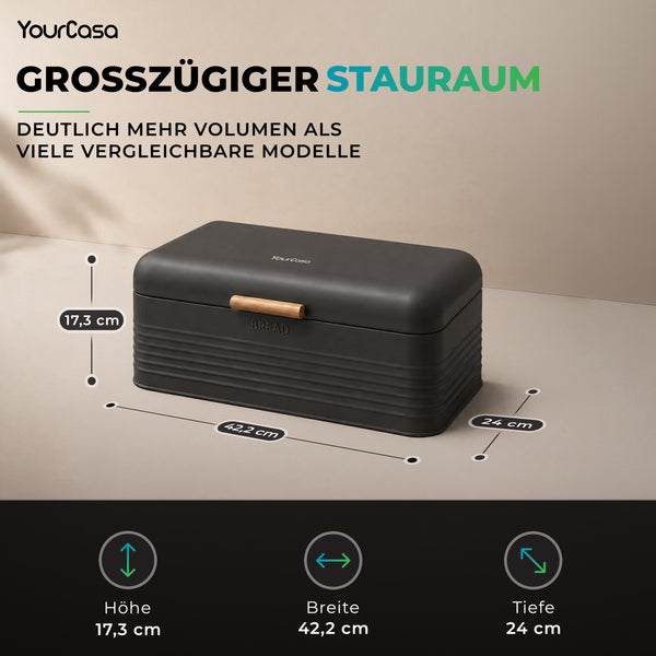 Skani Brotkasten Metall Retro Bambus – YourCasa