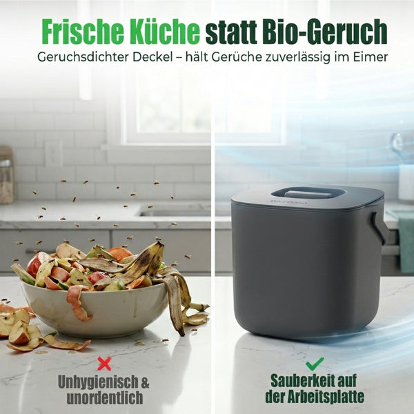YourCasa® Organic Waste Bin Kitchen 4L - Dishwasher safe &amp; odor-proof