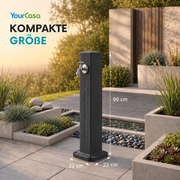 Wassersäule Garten 90cm schmal Maße