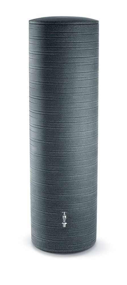 Ein schwarzer Lautsprecher auf einem weißen Hintergrund von YourCasa Regentonne 500 Liter [PureRain] mit Metallgewinde und Deckel.