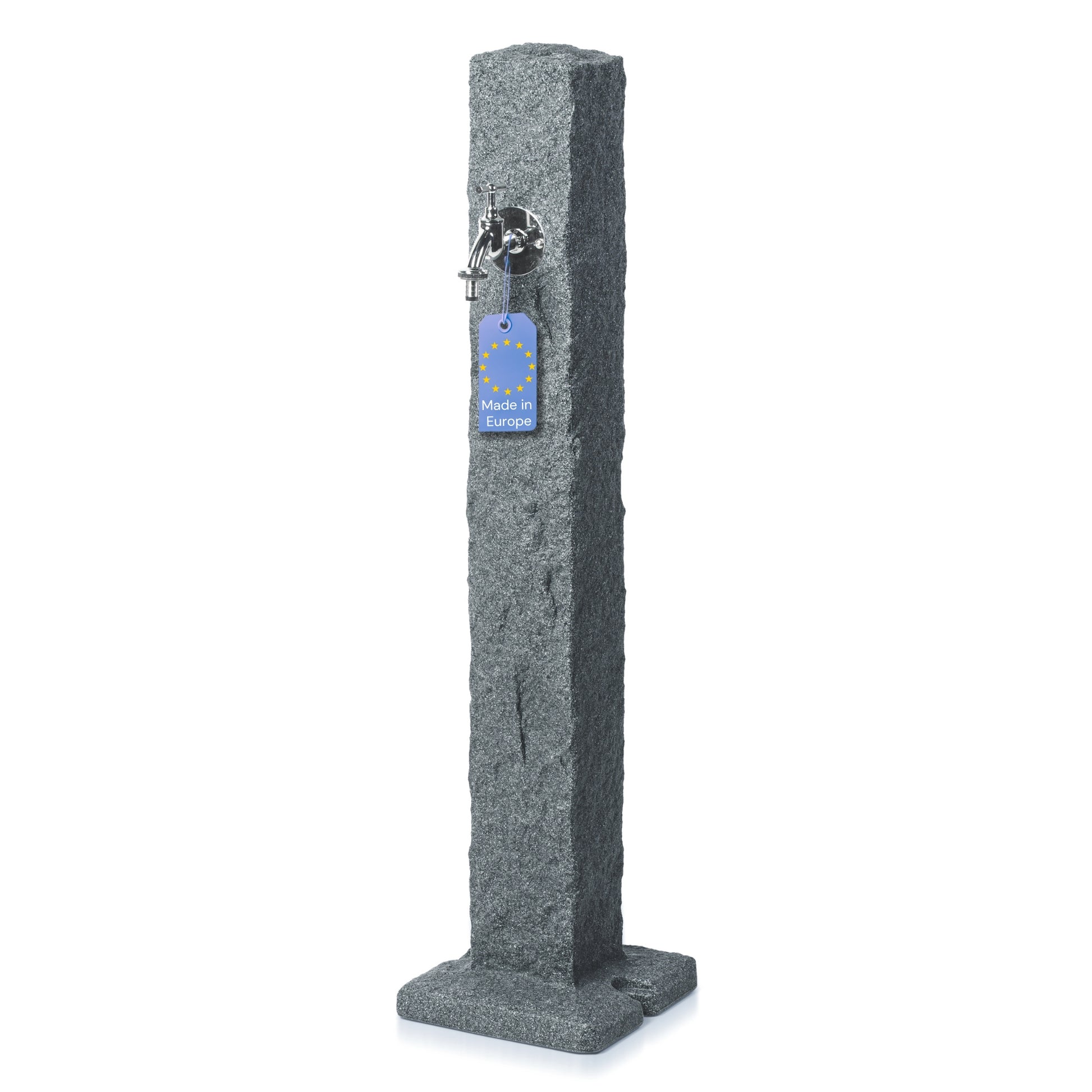 Wassersäule Garten Natura Granit-Optik 99cm mit Gardena-Anschluss – YourCasa