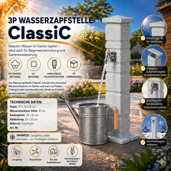 Classic Wasserzapfsäule Garten Granit-Optik Anwendungsbeispiel – YourCasa