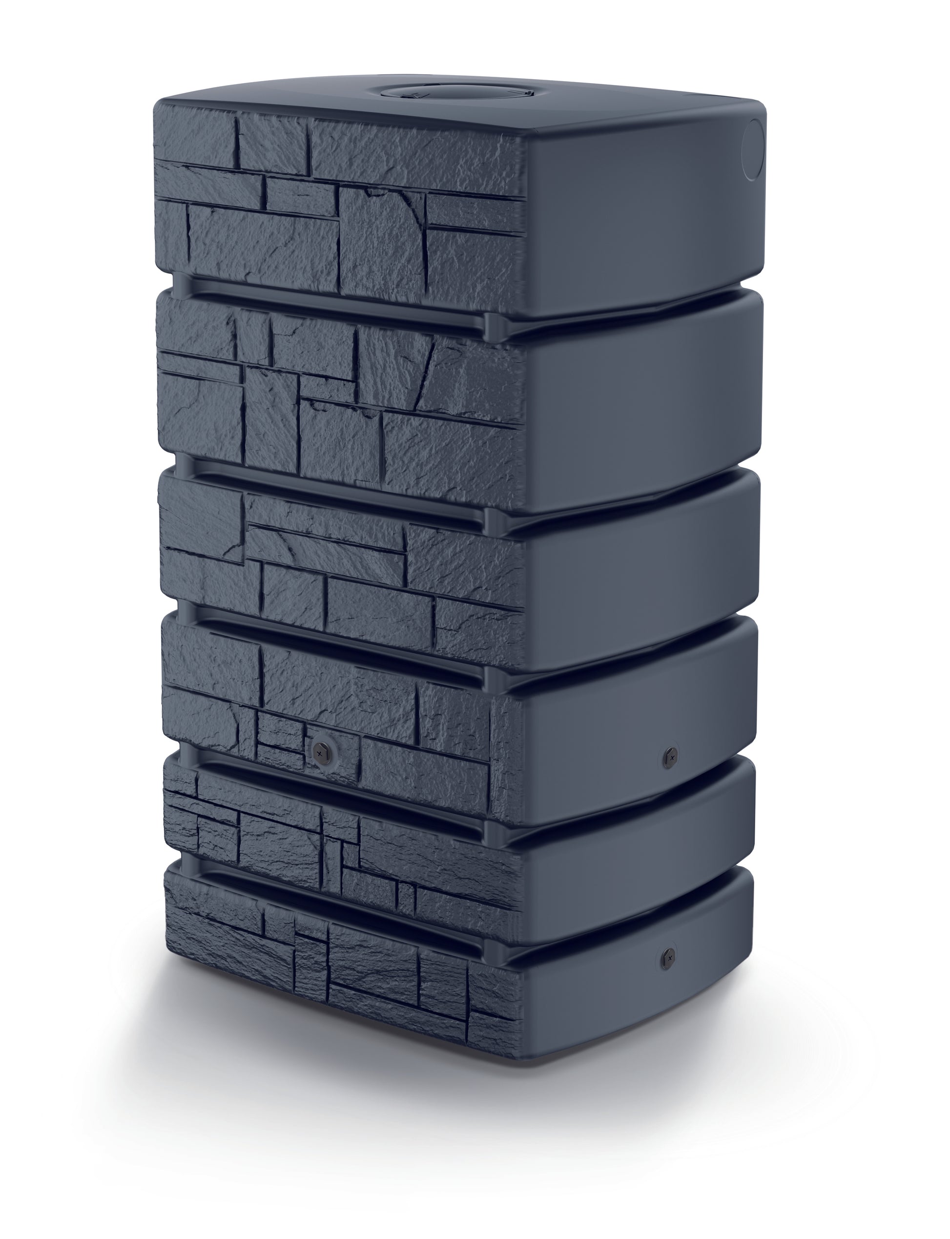 Ein Stapel Ziegel auf einem Turmstein: Moderner Regenwasserspeicher - YourCasa-Hintergrund.