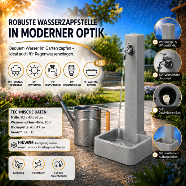 Wassersäule Rivano mit Auffangbecken – Bild 5