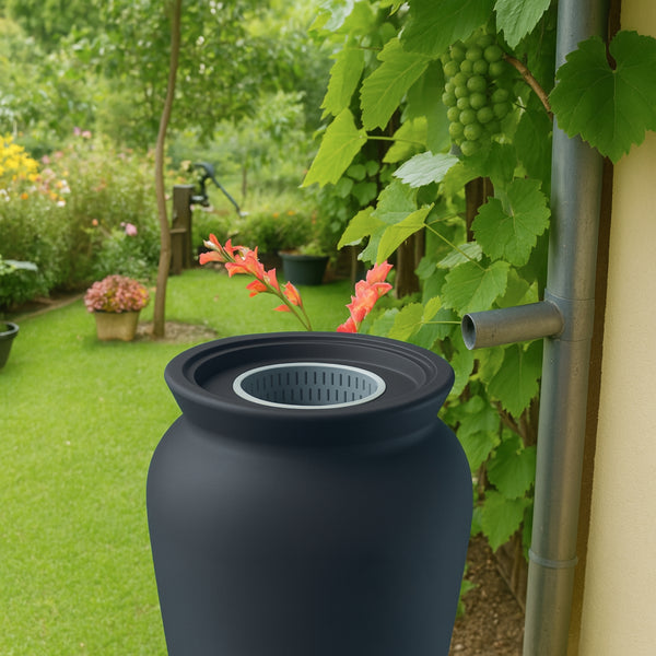 YourCasa Regentonne 120-230 Liter [DropCatcher] mit Filterkorb & Wasserhahn