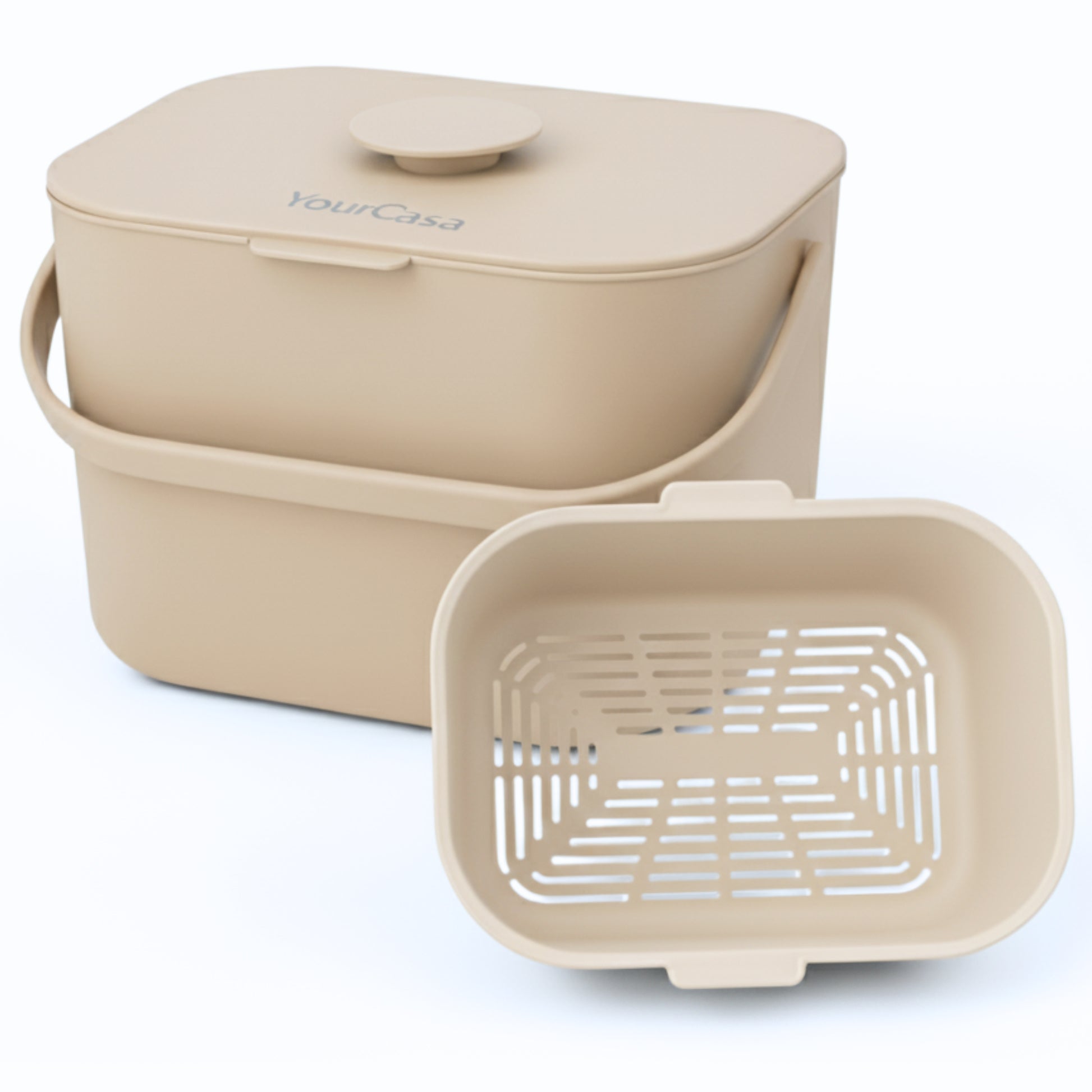 YourCasa Küchenabfallbehälter 5 Liter in Schwarz – modernes, kompaktes Design mit dicht schließendem Deckel
