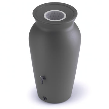 Regentonne im Tongefäß-Design mit integriertem Filterkorb und Wasserhahn