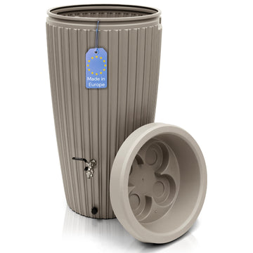 Regentonne aus UV-beständigem Recyclingkunststoff mit hochwertiger Verarbeitung Made in Europe