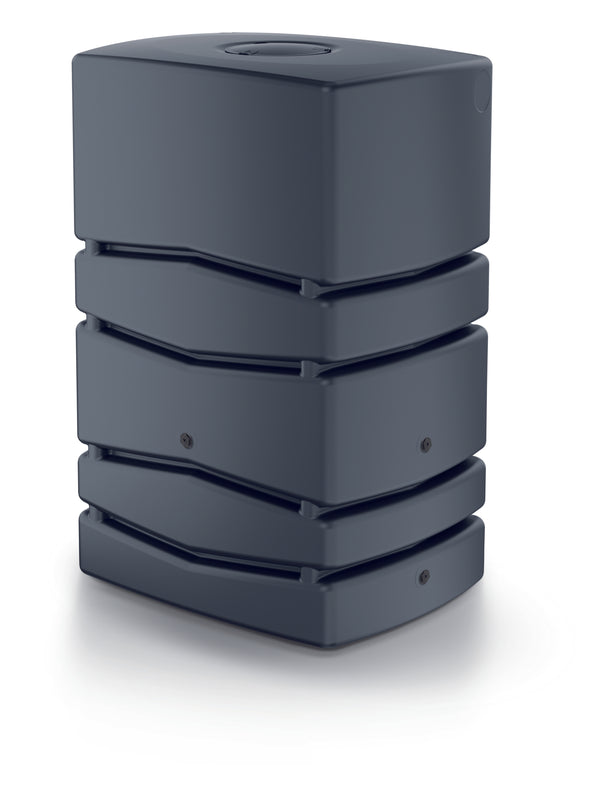 Ein schwarzes rechteckiges Objekt mit weißem Hintergrund, YourCasa Regentonne Aqua Silo 350 / 450 und 650 Liter.